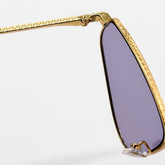 NEW FENDI FE40068U 30S SUNGLASSES WOMEN GOLD VIOLET CAT EYE EYEWEAR FENDI - Picture 12 of 16
